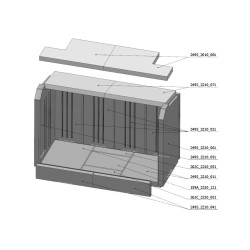 Žárobetonová komora komplet - bílá KV IMPRESSION 3g L 83.51.14